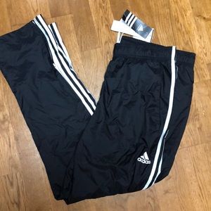Men’s Adidas XLT 3 stripe pants with side zippers